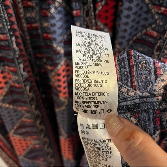 Roxy Sleeveless Cut out Dress Size M in Purple/Red Print GUC - Picture 7 of 10